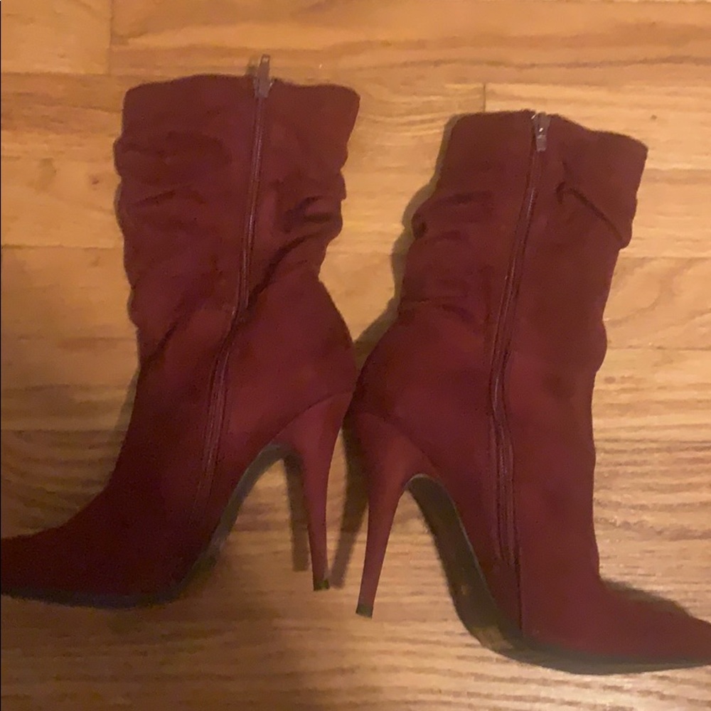 Burgundy Ankle Boots